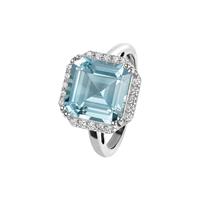 Jacques Lemans Dames ringen in 925 Sterling zilver, blauw, voor Dames, 4040662160083, EAN: SE-R104C56