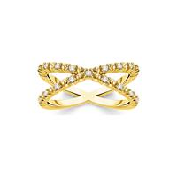 Thomas Sabo Dames Ring in 925 Sterling zilver, goud, voor Dames, 4051245490336, EAN: TR2318-414-14-52