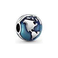 Pandora Charm Places Blauer Globus Clip 799429C01