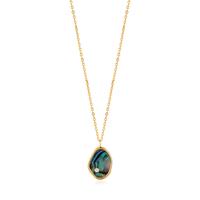 Ania Haie Turning Tides Goudkleurige Ketting met Natuursteen Hanger