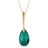Spark Jewelry Spark Lacrima Gilded Ketting Emerald