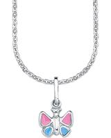 amor Ketting met hanger voor meisjes, 925 Sterling zilver | vlinder