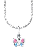 amor Ketting met hanger voor meisjes, sterling zilver 925, vlinder