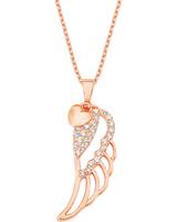 amor Ketting met hanger voor dames, 925 Sterling zilver, zirkonia synth. | Vleugels