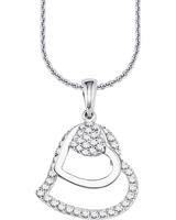 s.Oliver Ketting met hanger voor dames, 925 Sterling zilver, zirkonia synth. | Hart