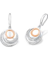 amor Oorbellen voor dames, 925 Sterling zilver, zirkonia synth.