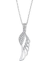 amor Ketting met hanger voor dames, 925 Sterling zilver, zirkonia synth. | Vleugels