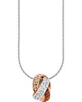 amor Ketting met hanger voor dames, 925 Sterling zilver, kristal