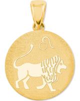 amor Hanger met motief voor mannen en vrouwen, unisex, goud 375 Leeuw