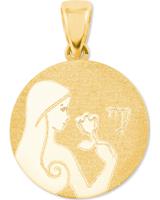 amor Hanger met motief voor mannen en vrouwen, unisex, goud 375 | Maagd