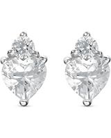 amor Oorbellen voor dames, 925 Sterling zilver, zirkonia synth. | Hart