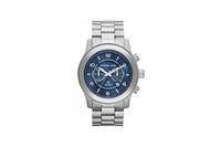 Michael Kors Blue Dial Runway 45 mm staal | MK8314