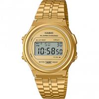 Casio A171WEMG-9AEF Digitaluhr Vintage Goldfarben mit Milanaiseband