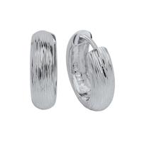 Vivance Paar Creolen »925 Silber rhodiniert«, Diamantiert