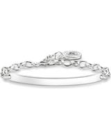 THOMAS SABO Charm Club - Armband mit Steg 925 Sterling Silber X0211-001-12-L18v, silber, 19.5 cm