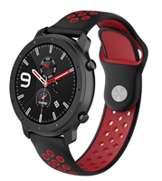 Strap-it Xiaomi Amazfit GTR sport band (zwart/rood)