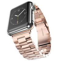 Strap-it Apple Watch stalen band (rosé goud)