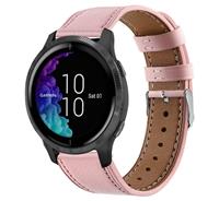 Strap-it Garmin Venu bandje leer (roze)