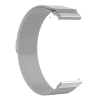 Strap-it Milanese horlogeband 22mm - universeel - zilver