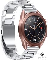 Strap-it Samsung Galaxy Watch 3 stalen band 41mm (zilver)