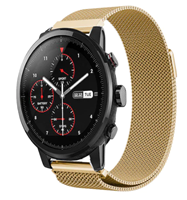 Strap-it Xiaomi Amazfit Stratos Milanese band (goud)