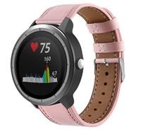 Strap-it Garmin Vivoactive 3 bandje leer (roze)
