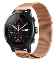 Strap-it Xiaomi Amazfit Stratos Milanese band (rosé goud)