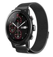 Strap-it Xiaomi Amazfit Stratos Milanese band (zwart)