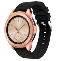 Strap-it Samsung Galaxy Watch siliconen bandje 41mm / 42mm (zwart)