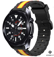 Strap-it Samsung Galaxy Watch 3 Special Edition band 45mm (zwart/geel)