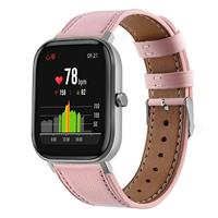 Strap-it Xiaomi Amazfit GTS bandje leer (roze)