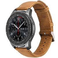 Strap-it Samsung Galaxy Watch leren band 45mm / 46mm (bruin)