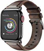 Apple Watch leren band (donkerbruin)