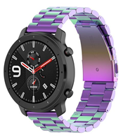 Strap-it Xiaomi Amazfit GTR stalen band (regenboog)