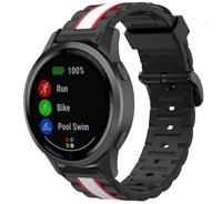 Strap-it Garmin Vivoactive 4 Special Edition band (zwart/wit)