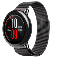 Strap-it Xiaomi Amazfit Pace Milanese band (zwart)