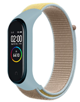 Strap-it Xiaomi Mi band 6 nylon bandje (camel)