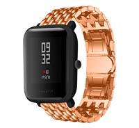 Strap-it Xiaomi Amazfit Bip stalen draak band (rosé goud)