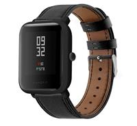 Strap-it Xiaomi Amazfit Bip bandje leer (strak-zwart)