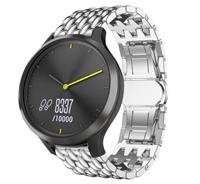 Strap-it Garmin Vivomove HR stalen draak band (zilver)