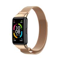 Strap-it Huawei Band 6 Milanese band (rosé goud)