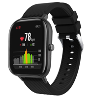 Strap-it Xiaomi Amazfit GTS silicone band (zwart)