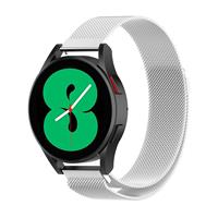 Strap-it Samsung Galaxy Watch 4 - 44mm Milanese band (zilver)