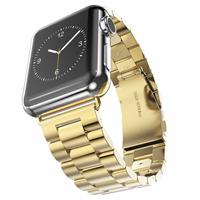 Strap-it Apple Watch stalen band (goud)