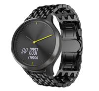 Strap-it Garmin Vivomove HR stalen draak band (zwart)