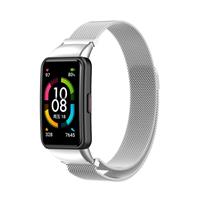 Strap-it Huawei Band 6 Milanese band (zilver)
