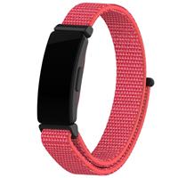 Strap-it Fitbit Inspire nylon bandje (knalroze)