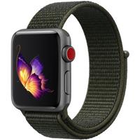 Strap-it Apple Watch nylon band (donkergroen)