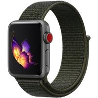Strap-it Apple Watch nylon band (donkergroen)