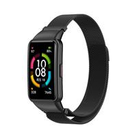 Strap-it Huawei Band 6 Milanese band (zwart)